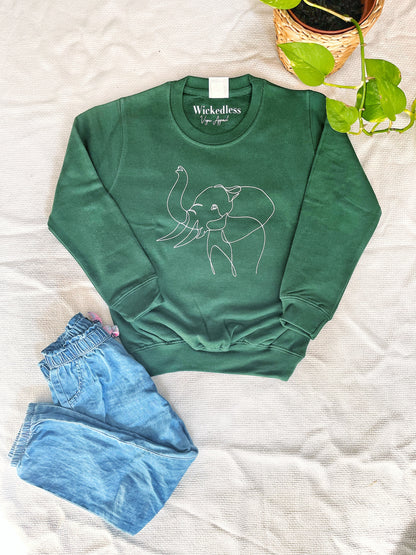 Kid's One Line Elephant Sweatshirt