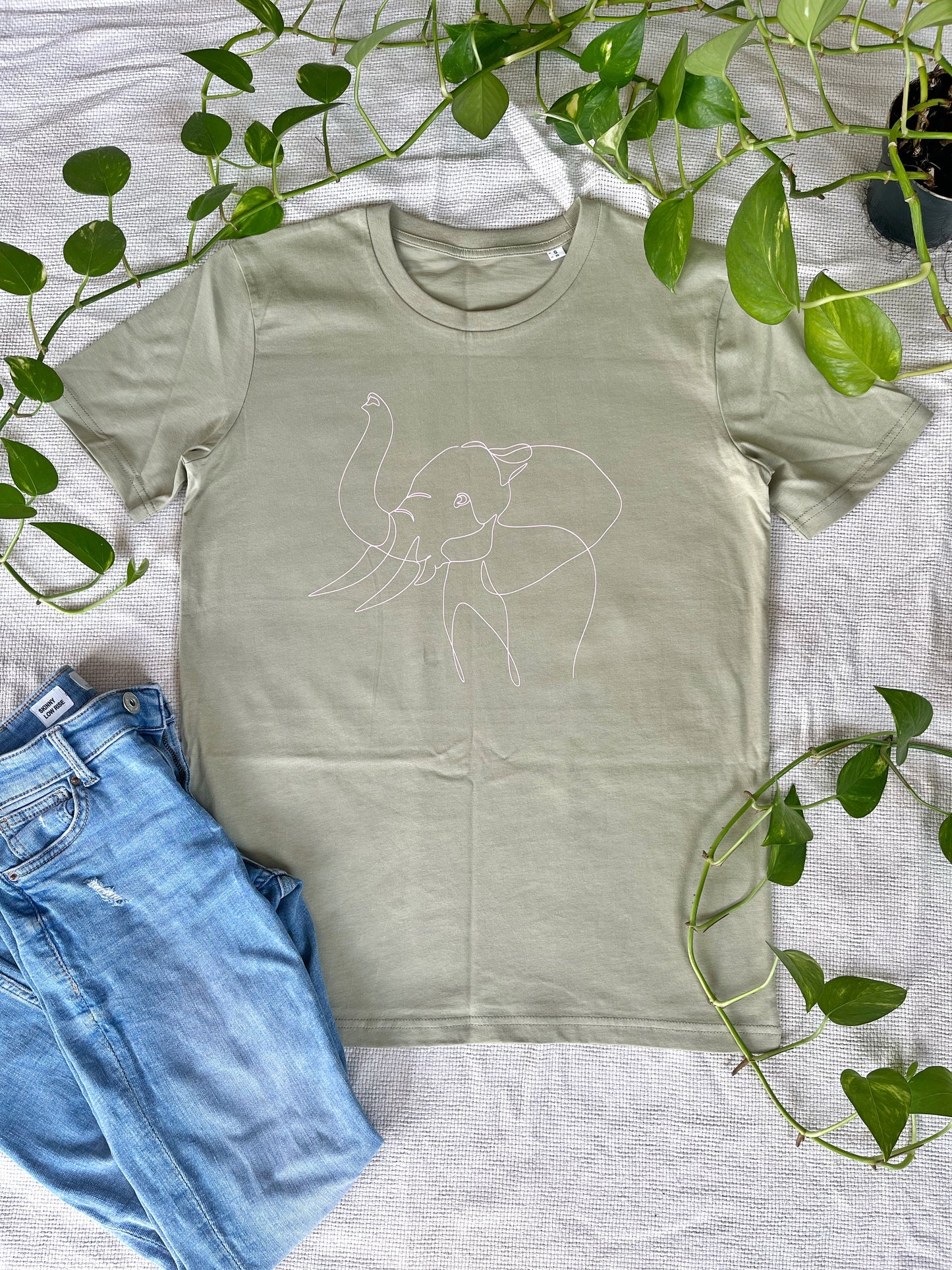 Elephant One Line T-Shirt