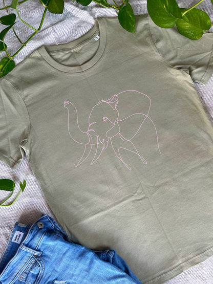 Elephant One Line T-Shirt