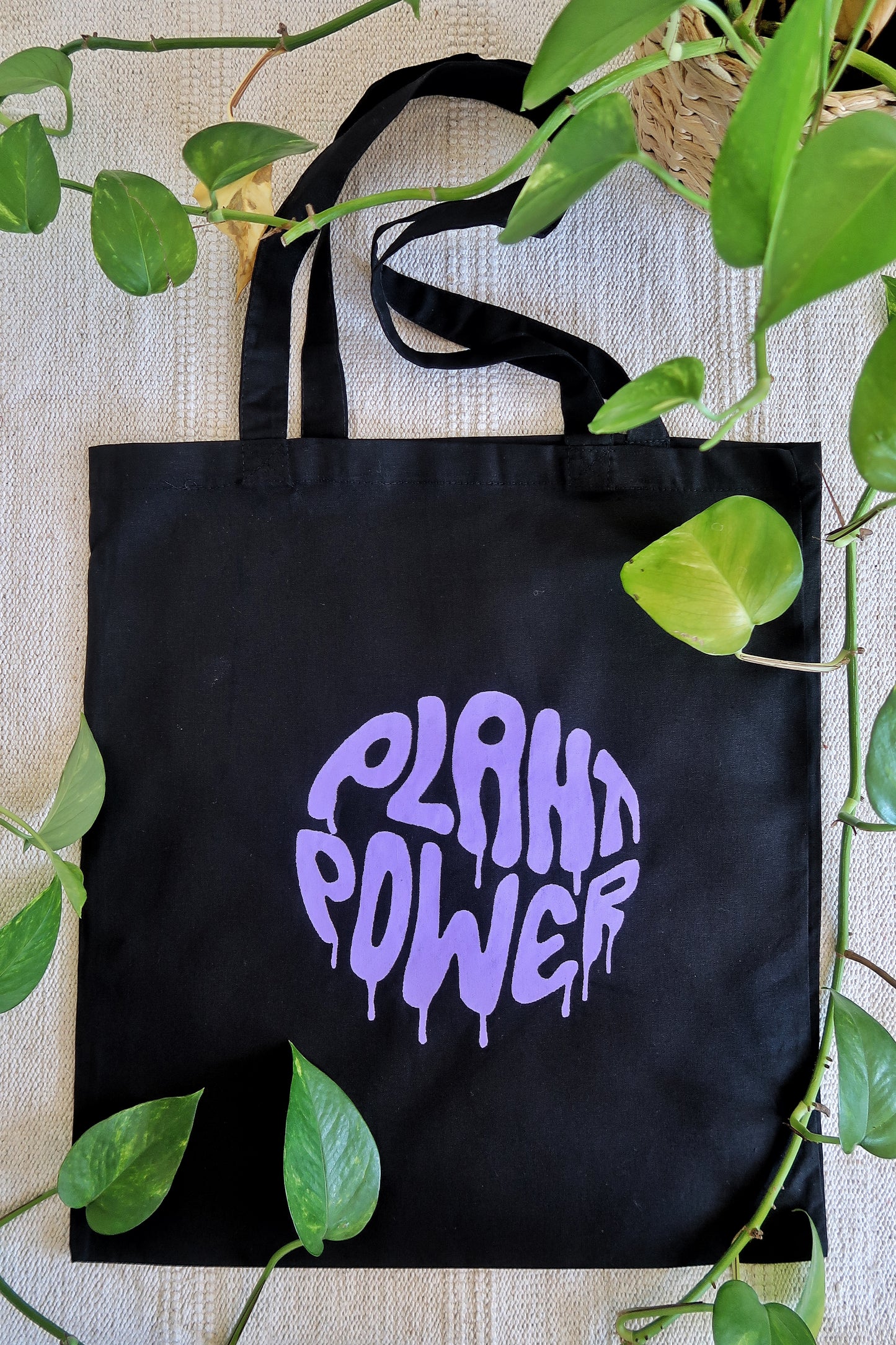 Plant Power Cotton Shopping Tote Bag