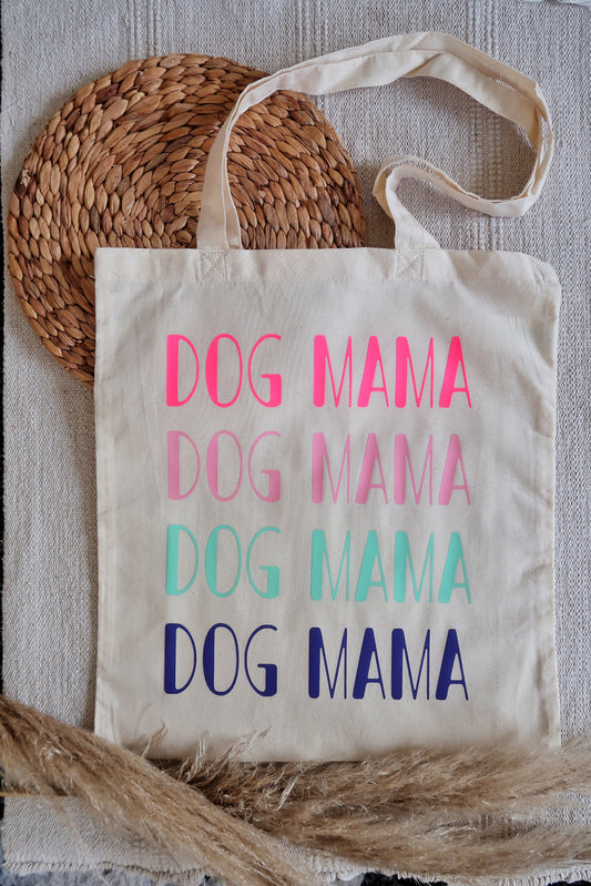 Dog Mama Cotton Tote Bag