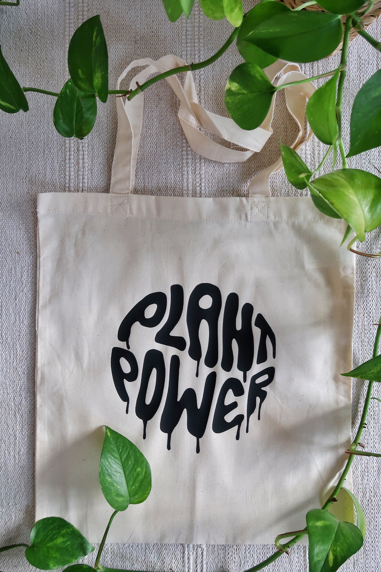 Plant Power Cotton Shopping Tote Bag