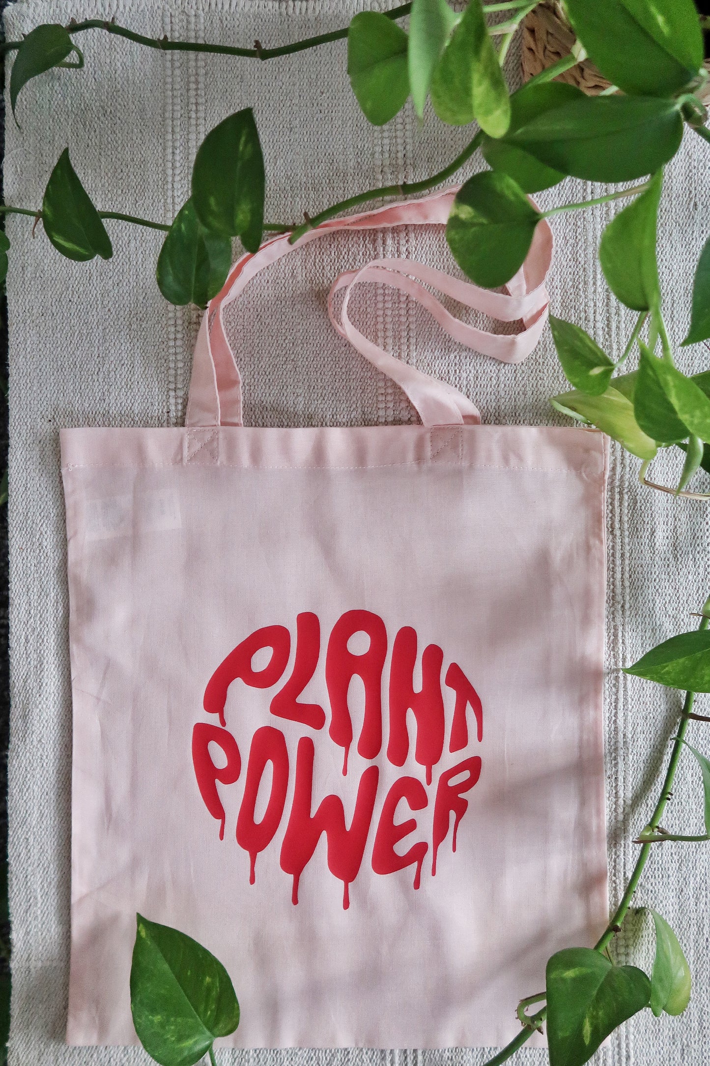 Plant Power Cotton Shopping Tote Bag