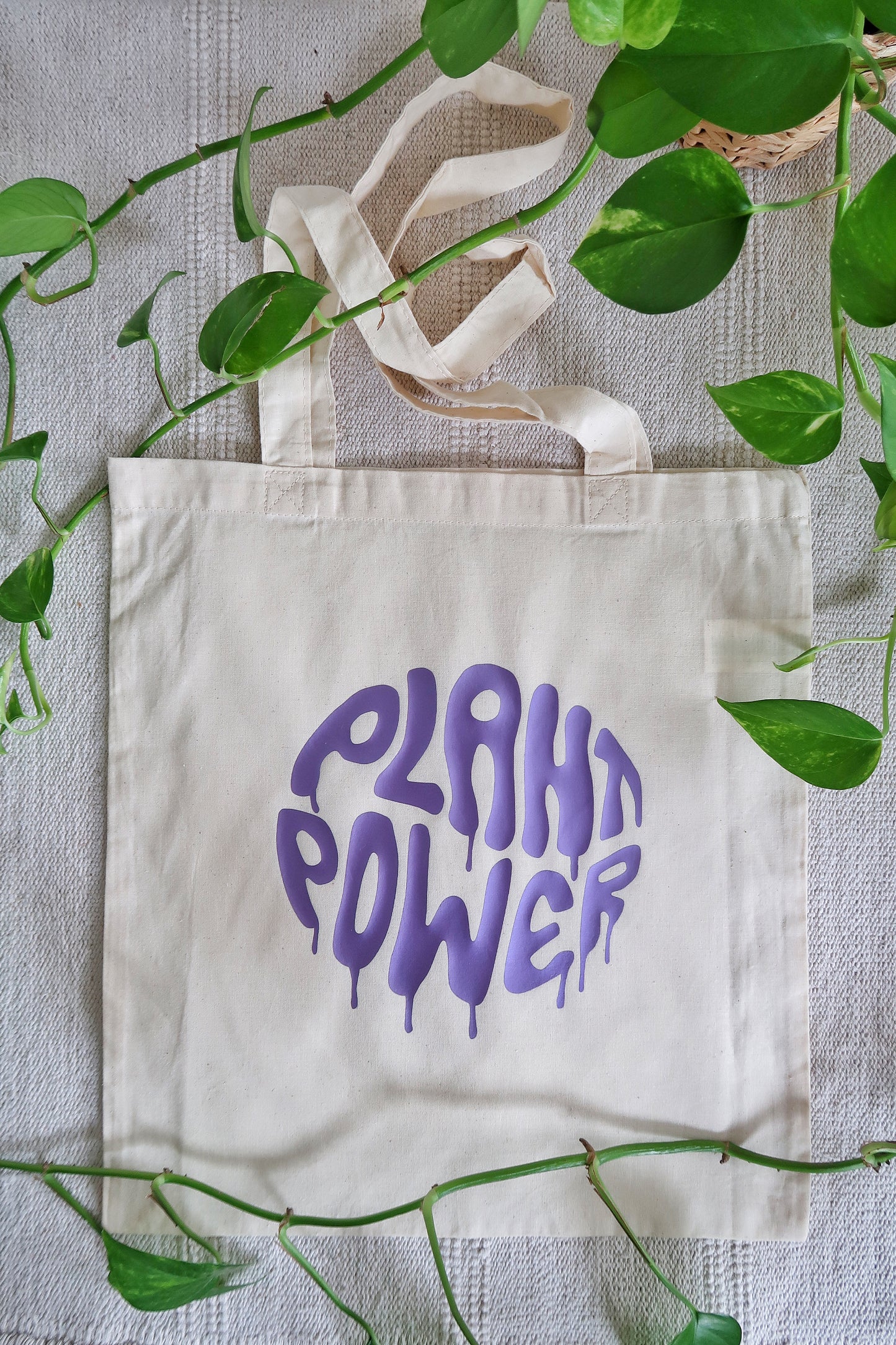 Plant Power Cotton Shopping Tote Bag