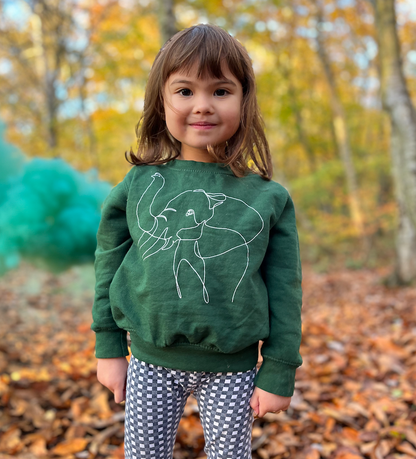 Kid's One Line Elephant Sweatshirt